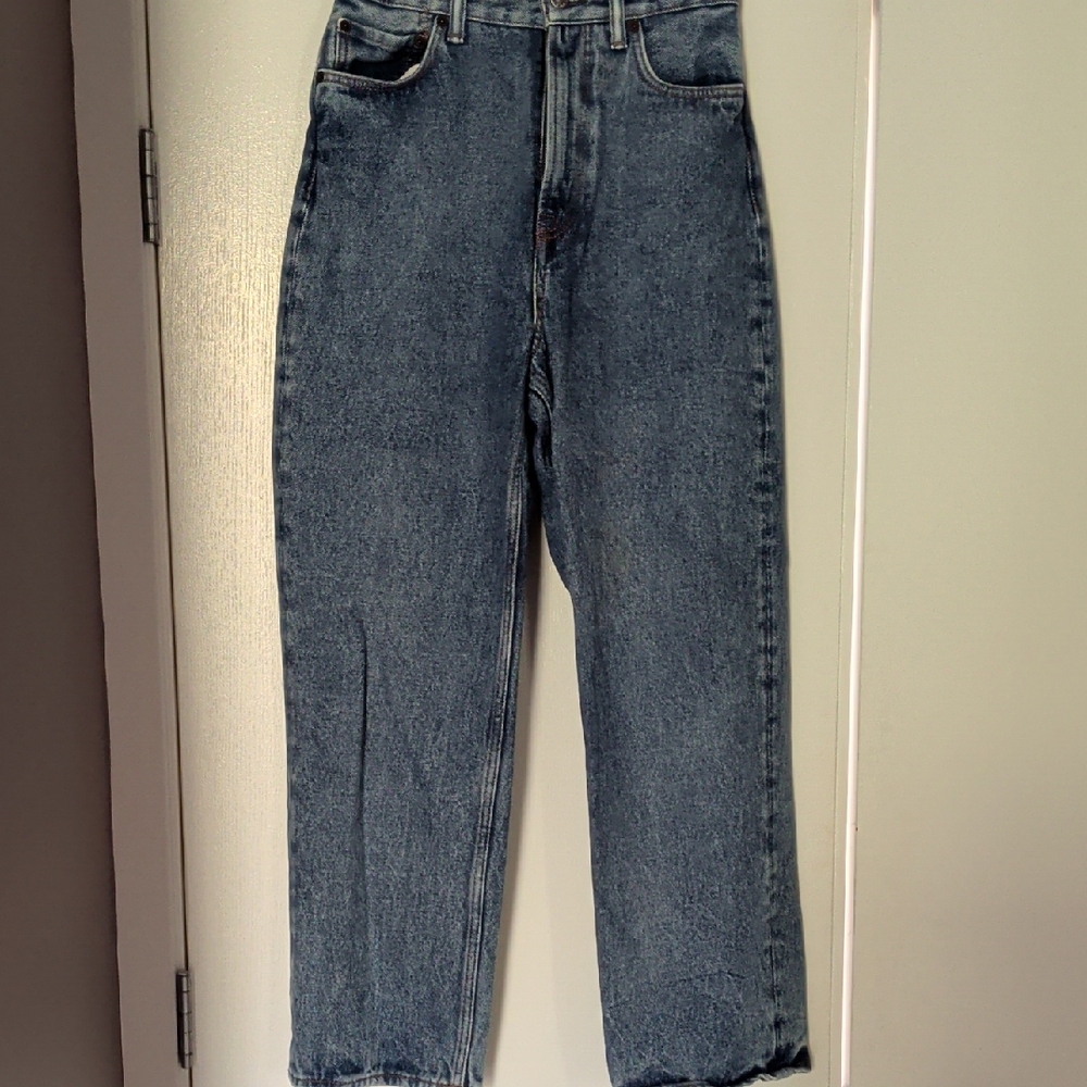 Acne Studios Women's Straight Jeans in Dark Blue
